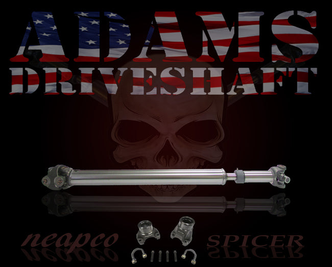 ADAMS DRIVESHAFT JK FRONT 1310 CV DRIVESHAFT SPICER SOLID with PINION YOKE [EXTREME DUTY SERIES] - HQ Offroad