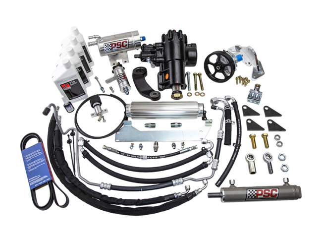 Cylinder Assist Steering Kit Weld On 6.75 AFM Axle 1.375 Tie Rod 18-20 Wrangler JL 3.6L Non-ETorque PSC Steering - HQ Offroad