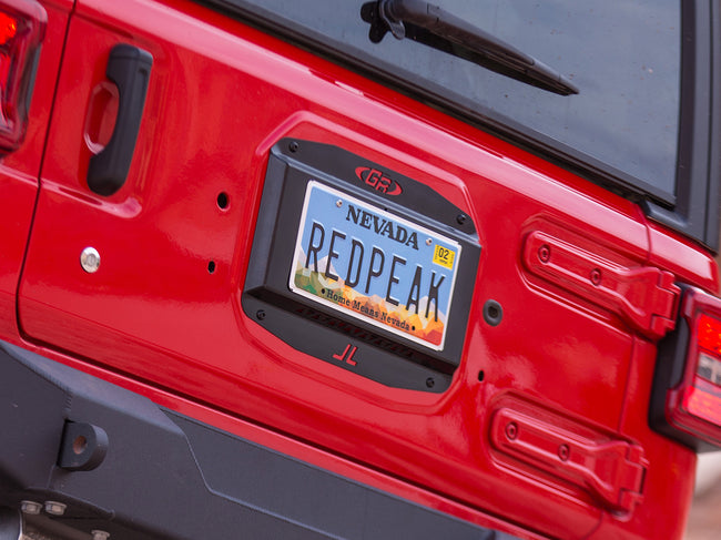 Jeep Wrangler JL Tailgate Plate and License Plate Mount 2019-2020 Jeep Wrangler JL GenRight - HQ Offroad