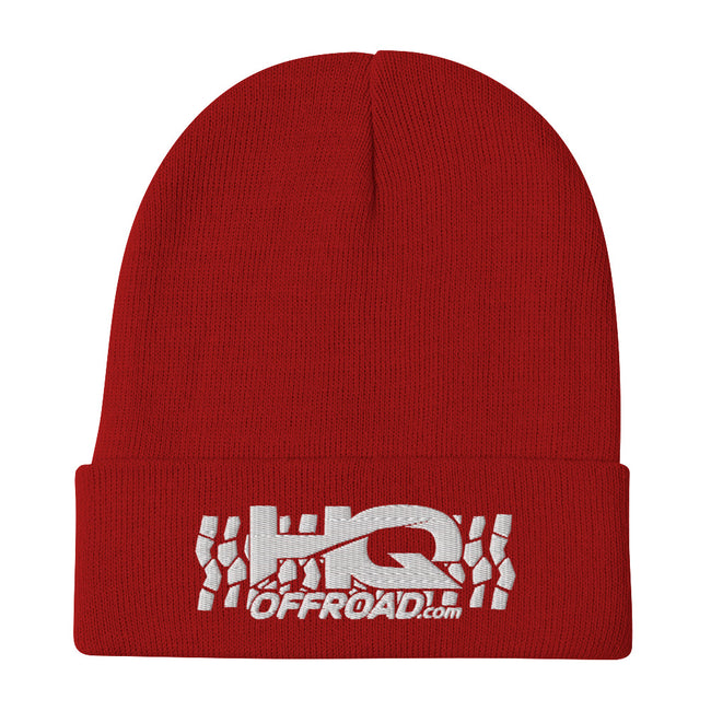 HQ Offroad Embroidered Beanie White Lettering - HQ Offroad